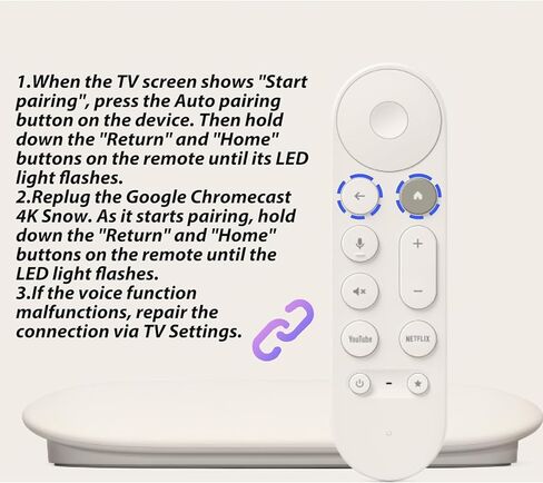 New Replacement Voice Remote Control GY3LE Compatible with Google TV Streamer 4K, GY3LE Voice Search Remote, Compatible with Google Streamer 4K Smart TV, Not Compatible with Chromecast Google TV in Kuwait