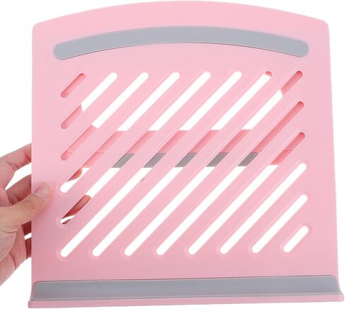 HANABASS Foldable Laptop Riser Stand Pink Adjustable Multi-Angle Ventilated Desktop Holder for Small Spaces and Dorm Room Use in Kuwait