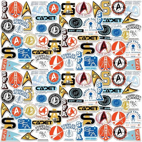 Star Trek Starfleet Academy 50ct Large Die-Cut Vinyl Stickers Variety Pack – Premium Indoor & Outdoor Decals for Laptop, Water Bottle, Tablet, Skateboard & More in Kuwait