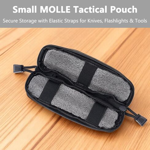 Small Molle Pouch Tactical Mini Knife Sheath Flashlight Holder Pen Pencil Tool Pouches for Belt Carrying Case Suppressor Accessory Bag Attachment Gear for Outdoor Use in Kuwait