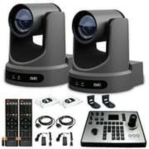 2 × كاميرا PTZOptics Move SE PTZ مع زووم بصري 12x + PTZOptics PT-Joy-G4 + 2 × حامل حائط in Kuwait