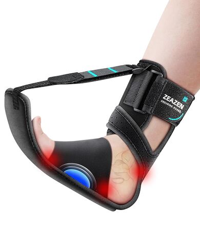 Plantar Fasciitis Brace Night Splint, Adjustable Foot Support for Heel Spur, Foot Drop & Achilles Tendonitis Relief, Comfortable Day & Night Use for Men and Women (Black, Large) in Saudi Arabia