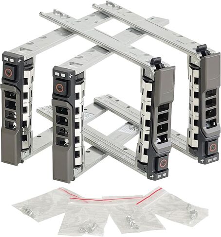 Generic ZhenLoong 4-Pack 2.5 "SAS SATA علبة القرص الصلب العلبة الجانب المعدني متوافق مع Dell G176J PowerEdge R610 T610 R620 R710 T710 R720 R815 R820 0G176J in Kuwait
