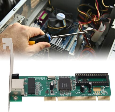 بطاقة شبكة PCI Gigabit مع منفذ RJ45 - شريحة RTL8169، التفاوض التلقائي بسرعة 10/100/1000 ميجا بت في الثانية، مزدوج كامل/نصف لنظام التشغيل Windows وأنظمة Linux in Kuwait