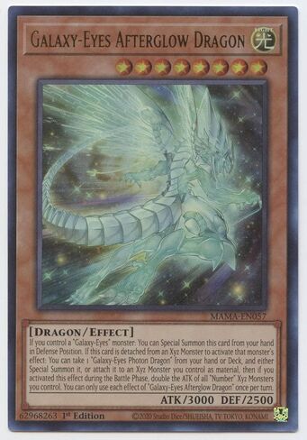 Galaxy-Eyes Afterglow Dragon - MAMA-EN057 - نادر جدًا - الإصدار الأول in Kuwait