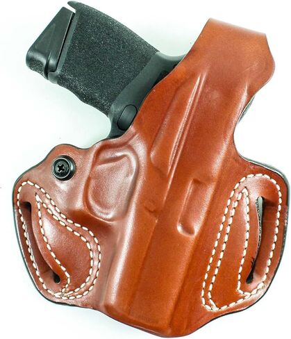 DeSantis Thumb Break Mini Slide OWB Holster - Leather Holster, Open Carry, Compatible with the Sig P365, P265 XL, P365 SAS, P365 XL w/ Romeo Zero, P365 X w/ Romeo Zero - Right Hand Draw, Tan in Kuwait