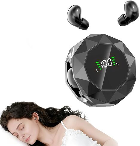 Smallest Invisible Mini Earbuds Wireless Bluetooth Headset, Low Profile Micro Tiny Discreet Hidden Earbudsfor Work, Small Headphones, Invisible Sleep Earphones for Small Ear Canals (Black) in Saudi Arabia