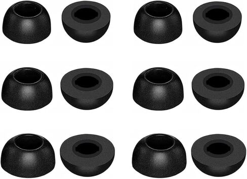 أطراف أذن إسفنجية متوافقة مع JBL Vibe Beam Beam2 / Tune Beam، 6 أزواج S/M/L بأحجام صغيرة، أطراف أذن من إسفنج الذاكرة، متوافقة مع JBL Vibe Beam 2 6 أزواج سوداء in Kuwait