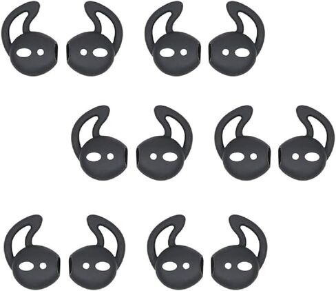 6 Pairs Eartips Anti-Drop Ear Hook Gel Headphones Earphones Accessories, Compatible with Air Pods 1&2, Silicone Soft Anti-Slip Sport Earbud Tips(White) 131w6p in Saudi Arabia