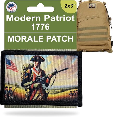 التصحيح المعنوي للوطني الحديث | 1776 بقع المحارب | أظهر لنا الأشخاص الموجودين على حامل اللوحة الخاص بك، ورقعة حقيبة الظهر، ورقعة القبعة، والعتاد التكتيكي in Kuwait