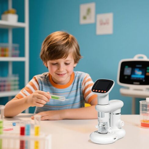 Handheld Digital Microscope 1000X, Hd Display, Adjustable Focus Magnifier, Camera Function, with 32Gb Card, Complete Accessories in Kuwait