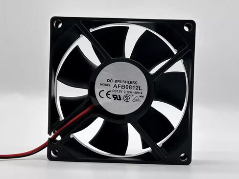 DC12V 0.12A 2-سلك 80x80x25 مللي متر 8 سنتيمتر مزدوج كروي مروحة تبريد صامتة AFB0812L in Kuwait