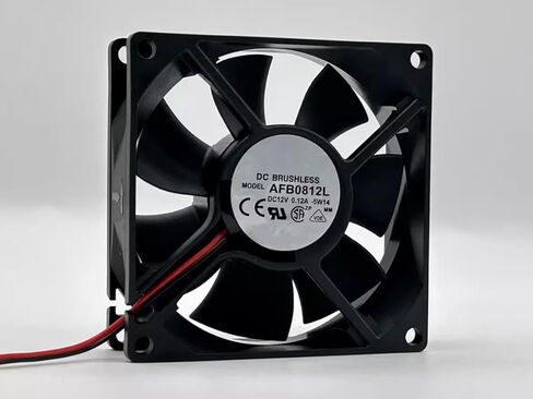 DC12V 0.12A 2-سلك 80x80x25 مللي متر 8 سنتيمتر مزدوج كروي مروحة تبريد صامتة AFB0812L in Kuwait