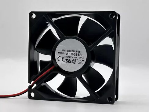 DC12V 0.12A 2-سلك 80x80x25 مللي متر 8 سنتيمتر مزدوج كروي مروحة تبريد صامتة AFB0812L in Kuwait