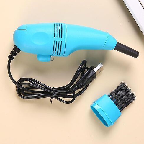 FOSA Keyboard Vacuum, USB Powered Computer Vacuum Cleaner Powerful Sweeping Brush Portable for Laptop (Blue) in Saudi Arabia