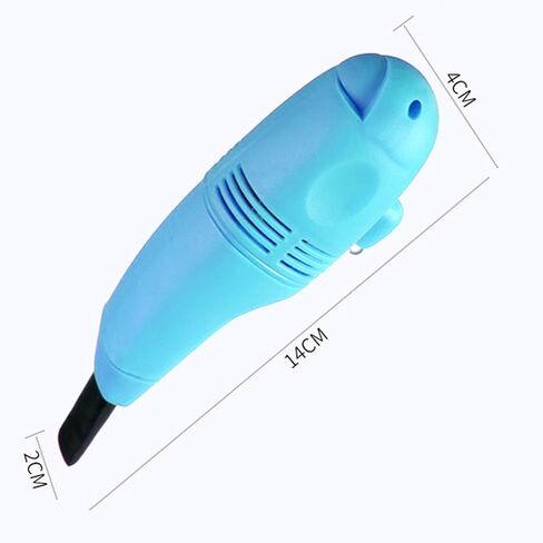 FOSA Keyboard Vacuum, USB Powered Computer Vacuum Cleaner Powerful Sweeping Brush Portable for Laptop (Blue) in Saudi Arabia