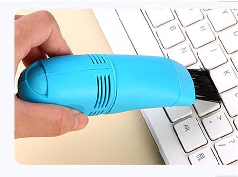 FOSA Keyboard Vacuum, USB Powered Computer Vacuum Cleaner Powerful Sweeping Brush Portable for Laptop (Blue) in Saudi Arabia