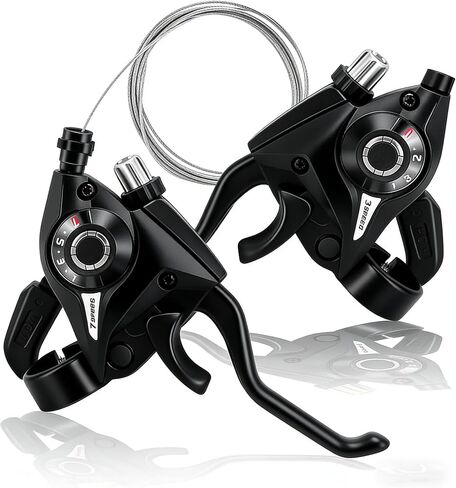 2Pcs Professional EF51-7 3x7/8 21/24Speed MTB Bicycle Bike Left Right Brake Lever Shifter Set in Saudi Arabia