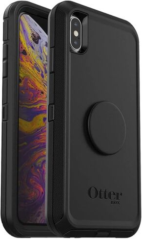 حافظة OtterBox + Pop Defender Series لهاتف iPhone Xs MAX (فقط) عبوة غير مخصصة للبيع بالتجزئة - أسود in Kuwait