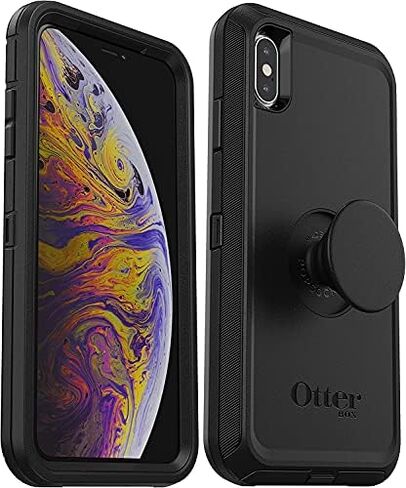 حافظة OtterBox + Pop Defender Series لهاتف iPhone Xs MAX (فقط) عبوة غير مخصصة للبيع بالتجزئة - أسود in Kuwait