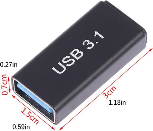 ZEZEFUFU High Speed USB 3.0 Coupler Female to Type C Female Adapter Extension Converter Parts in Kuwait