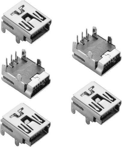 Mini PCB USB Connector 5Pin Female Jack 4 Foot 90 Degree Angle 20Pcs,WuJuntool in Kuwait