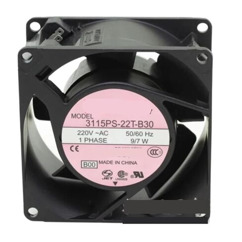 مروحة تيار متردد 8038 80 ملم 3115PS-22T-B30 80x80x38 ملم 230 فولت مروحة تبريد تيار متردد 9/7 وات in Kuwait