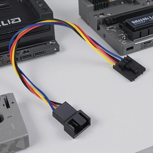 5 حزم كابل محول مروحة 5Pin إلى 4Pin - خط واجهة محول موصل مروحة وحدة المعالجة المركزية لمراوح التبريد PWM من Dell، 17.5 سم in Kuwait