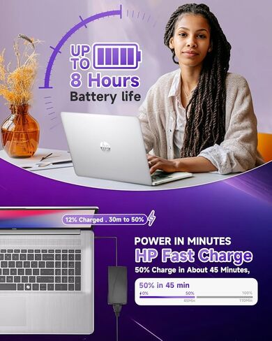 cefesfy Customized Laptop, Created Using HP 17-inch Touchscreen Business Laptop, AMD Ryzen 5 7430U, UP to 64GB 3200MHz DDR4 RAM, UP to 4TB SSD, Backlit KB, Silver in Kuwait