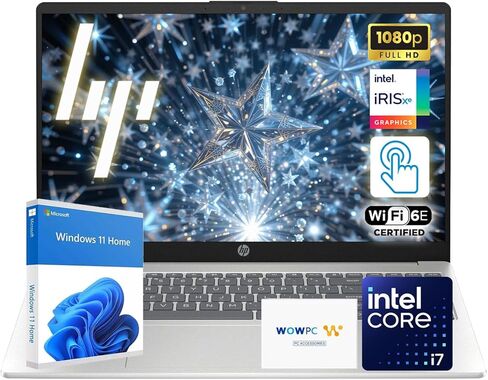 كمبيوتر محمول HP بشاشة لمس FHD مقاس 15.6 بوصة | معالج Intel Core i7 | ذاكرة الوصول العشوائي DDR4 سعة 16 جيجابايت | تخزين 1 تيرابايت (512 جيجابايت PCIe SSD + 500 جيجابايت خارجي) | Win 11 | Wi-Fi 6E | لوحة مفاتيح كاملة الحجم مع لوحة مفاتيح رقمية | حزمة WOWP in Kuwait