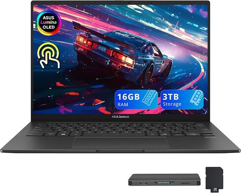 كمبيوتر محمول ASUS Zenbook مقاس 14 بوصة FHD+ OLED يعمل باللمس، Intel Ultra 7 255H، 16 جيجابايت LPDDR5، تخزين 1.5 تيرابايت (512 جيجابايت SSD + 1 تيرابايت محطة إرساء)، Intel Arc Graphics، لوحة مفاتيح بإضاءة خلفية، كاميرا ويب FHD، Wi-Fi 7، Windows 11، رمادي in Kuwait