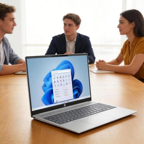 كمبيوتر محمول HP OmniBook 5 مقاس 16 بوصة، AMD Ryzen AI 7 350 (يصل إلى 5 جيجا هرتز)، 16 جيجابايت DDR5 512 جيجابايت SSD، Radeon 860M Copilot+ كمبيوتر محمول لكلية Creator Business Gaming College مع ملحق Win11 WiFi6E Backlit KB GM in Kuwait