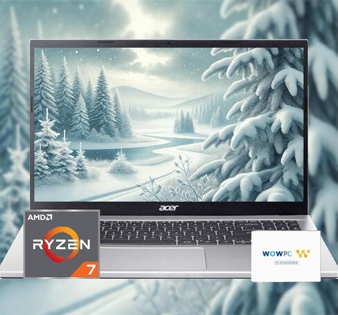 acer Aspire Premium Laptop | AMD Ryzen 7 5700U (Beats i7-1250U) CPU | 32GB RAM | 1TB SSD | 15.6" FHD Display | Fast Wi-Fi 6 | Sleek Design | Ethernet Port | Windows 11 | w/WOWPC System Recovery USB in Kuwait
