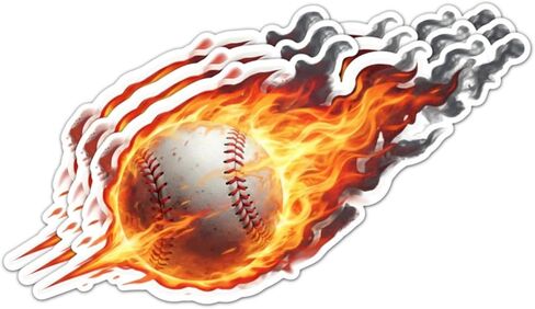 (3PCS) Baseball Sticker 3", Baseball Cutouts Lover Baseball Gifts Baseball Decals, Large Baseball Stickers, Baseball Vinyl Decal for Laptop, Water Bottles, Phones, Scrapbooks, Poster in Kuwait