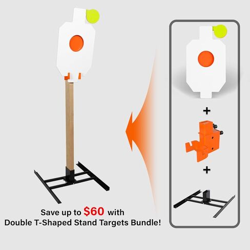 Highwild Target Stand System 3/8" Thick Shooting Target Kit Combination Reactive AR500 Steel 12" x 20" Hostage with Hanger and Stand for Outdoor Range and Shooting Practice in Kuwait