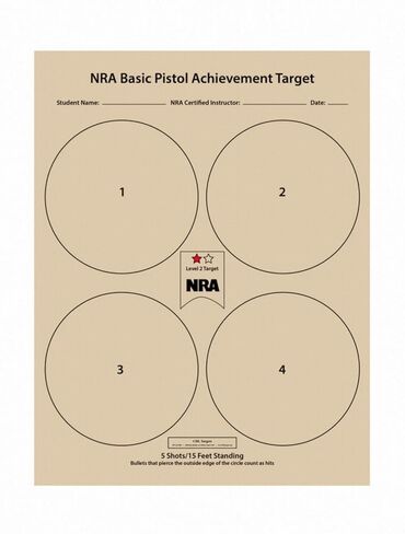 The NRA Pistol Qualification Targets, 100 Target Pack, 25 of Each Target Design in Kuwait