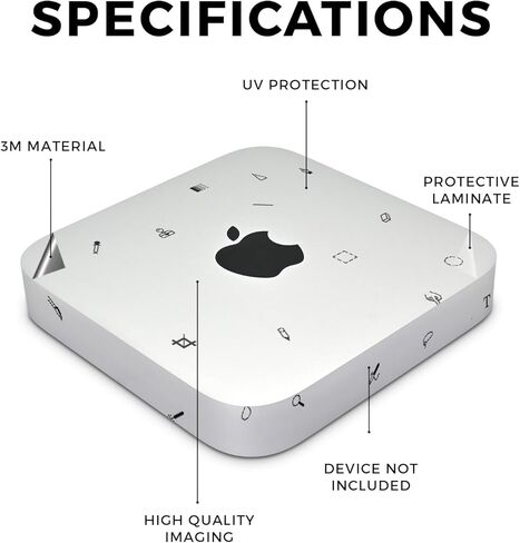 جلد متوافق مع Apple Mac Mini M2 (2023) - نمط البكسل - غطاء لاصق واقٍ من الفينيل الفاخر 3M - سهل الاستخدام | صُنع في الولايات المتحدة الأمريكية بواسطة MightySkins in Kuwait