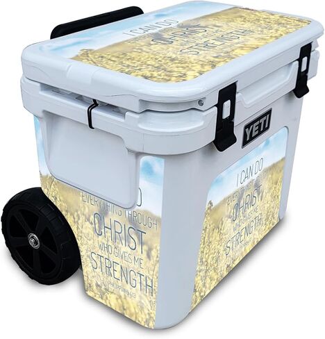 غلاف مبرد لامع لامع متوافق مع مبرد Yeti Roadie 32 ذو العجلات - من خلال المسيح - غطاء لاصق واقٍ من الفينيل 3M ممتاز - سهل الاستخدام | صُنع في الولايات المتحدة الأمريكية بواسطة MightySkins in Kuwait