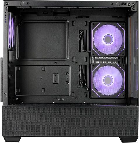Cooler Master Elite 690 Wood ATX Mid-Tower PC Case – 3 x 120mm ARGB PWM Fans, 425mm GPU, 360mm Radiator Support, Panoramic Tempered Glass, USB Type-C 3.2, High-Airflow Gaming Chassis in Kuwait