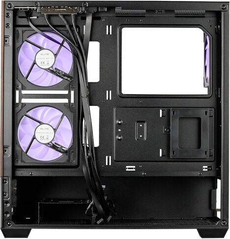 Cooler Master Elite 690 Wood ATX Mid-Tower PC Case – 3 x 120mm ARGB PWM Fans, 425mm GPU, 360mm Radiator Support, Panoramic Tempered Glass, USB Type-C 3.2, High-Airflow Gaming Chassis in Kuwait
