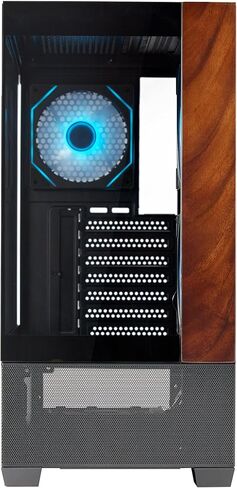 Cooler Master Elite 690 Wood ATX Mid-Tower PC Case – 3 x 120mm ARGB PWM Fans, 425mm GPU, 360mm Radiator Support, Panoramic Tempered Glass, USB Type-C 3.2, High-Airflow Gaming Chassis in Kuwait
