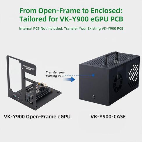هيكل eGPU لـ VK-Y900 (لا يشتمل على لوحة الدائرة)، علبة من سبائك الألومنيوم/الحديد/الأكريليك للوحة الأم VK-Y900 (حافظة VK-Y900) in Kuwait