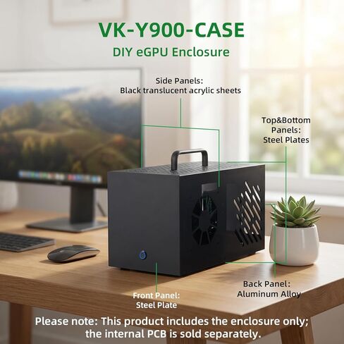 هيكل eGPU لـ VK-Y900 (لا يشتمل على لوحة الدائرة)، علبة من سبائك الألومنيوم/الحديد/الأكريليك للوحة الأم VK-Y900 (حافظة VK-Y900) in Kuwait