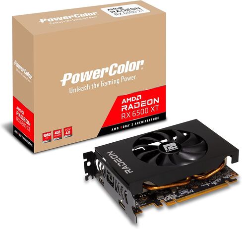 PowerColor AMD Radeon RX 6500 XT ITX Gaming Graphics Card with 4GB GDDR6 Memory (Renewed) in Kuwait