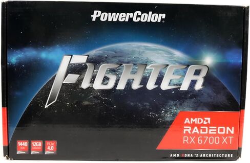 PowerColor Fighter AMD Radeon RX 6700 XT Gaming Graphics Card with 12GB GDDR6 Memory, Raytracing, PCIe 4.0, HDMI 2.1, AMD Infinity Cache (Renewed) in Kuwait
