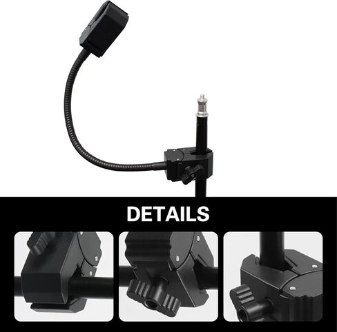 Super Double Clamp Camera Mount with 11.8'' Gooseneck, 360° Flexible Pole Clamp for Tripod, Umbrella, Stroller, Crossbar, Studio Light Stand & Photography Accessories in Kuwait