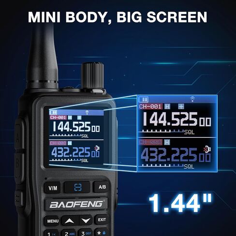 BAOFENG UV-5R Mini Ham Radio Handheld, UHF VHF Dual Band, CHIRP & APP Programming, 999CH, Dual PTT, USB-C Charging, Receive Airband NOAA FM, Portable Walkie Talkie for Outdoor Emergency, Grey [2Packs] in Kuwait