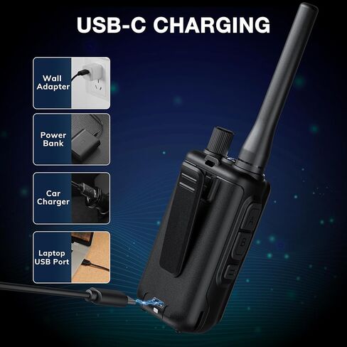 BAOFENG UV-5R Mini Ham Radio Handheld, UHF VHF Dual Band, CHIRP & APP Programming, 999CH, Dual PTT, USB-C Charging, Receive Airband NOAA FM, Portable Walkie Talkie for Outdoor Emergency, Grey [2Packs] in Kuwait