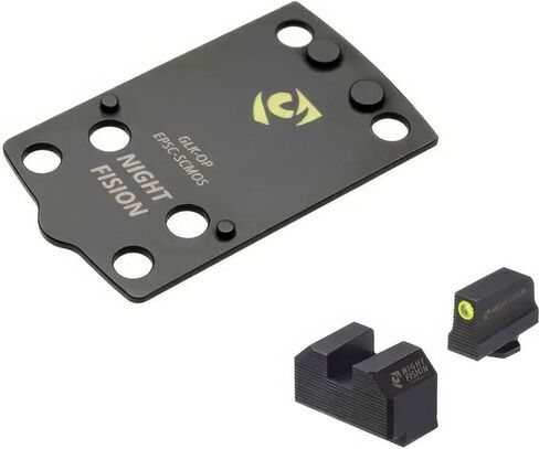 لوحة بصرية ومجموعة رؤية مشتركة متوافقة مع Holosun EPS Carry to Glock 43X/48 MOS - تركيب منظر النقطة الحمراء على Glock MOS مع مشاهد حديدية احتياطية - غير متوافقة مع Holosun 507c، 507K x2، 407k in Kuwait