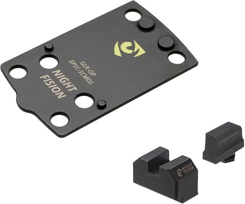 Optic Plate and Co-Witness Sight Set Compatible with Holosun EPS Carry to Glock 43X/48 MOS - Mount Red Dot Sight to Glock MOS w/Backup Iron Sights - Not Compatible with Holosun 507c, 507K x2, 407k in Saudi Arabia